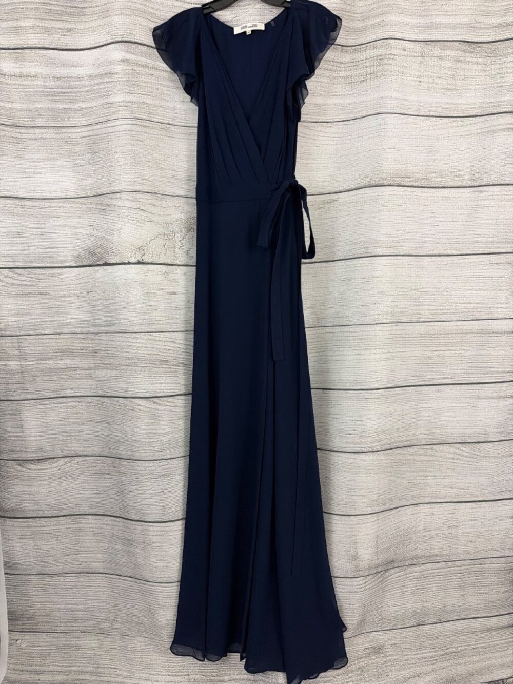 Diane Von Furstenberg Eldridge Flutter Sleeve Maxi Dress Size 10